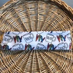 Rae Dunn teach mug and flair headband
